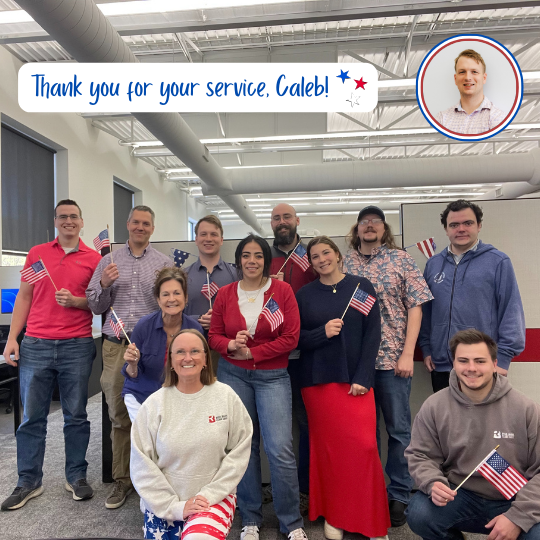 Thank you for your service Caleb 1